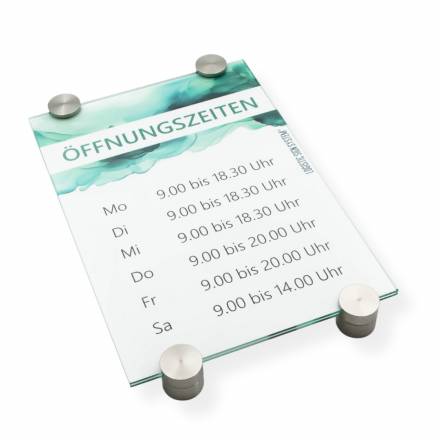Tuerschild VITRUM P Glasschild fuer Buero DIN A4